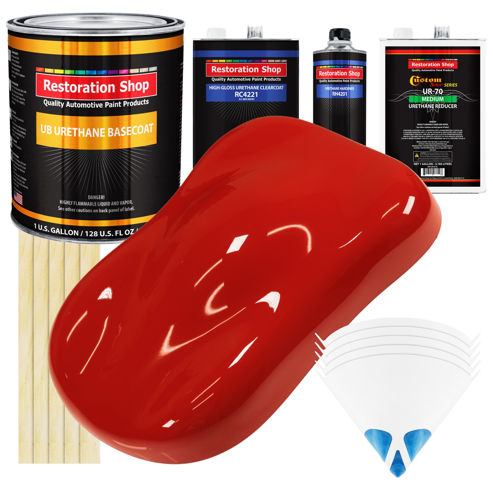 Swift Red Gallon Urethane Basecoat Clearcoat Auto Paint Kit