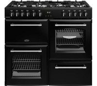 Belling Farmhouse 100DF 100cm Dual Fuel Range Cooker with Gas Hob - Black