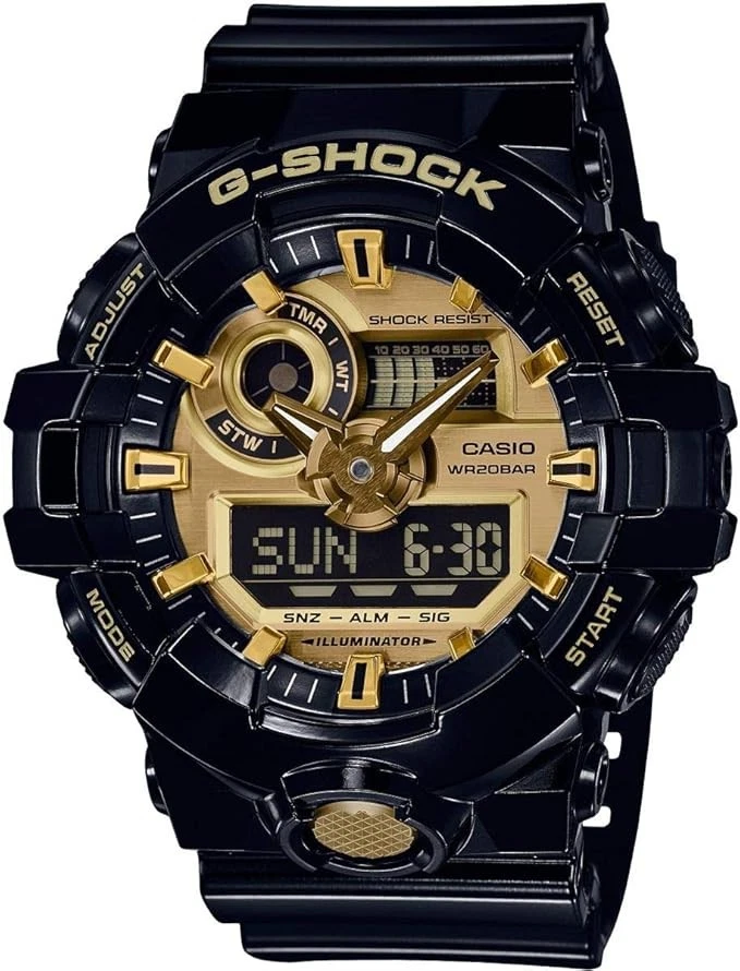 Reloj Casio G-SHOCK GA-710GB-1AER Hombre Negro/Dorado Analog-Digital 200 m