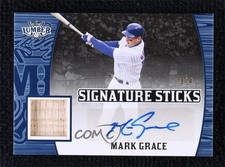 2024 Leaf Lumber Signature Sticks Navy Blue 3/4 Mark Grace #SS-MG1 Auto v9t