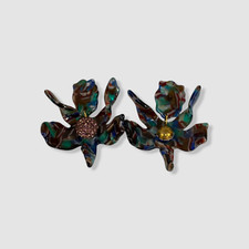 Lele Sadoughi Women's Black Small Crystal Lily Earrings