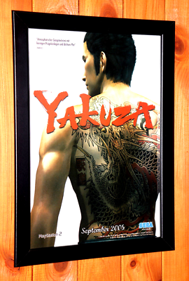 Yakuza Video game PlayStation 2 PS2 Sega Rare Small Poster / Old