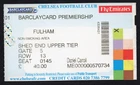 Football Ticket stub Chelsea Football Club v Fulham no date