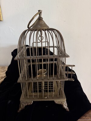 Vintage Bird Cage Brass Metal Wildwood 95000 Tabletop or Hang