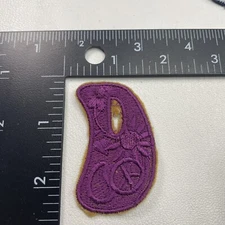Funky Letter Initial “D” D Hippie Patch (color version E) Peace Symbol 31Z6