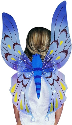 Blue Pixie Fairy Dress with Wings Kid/Girl Halloween Costume NEW | eBay