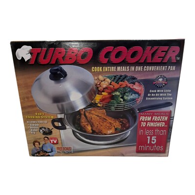 Turbo Cooker 4-in-1 Cooking System, Steam, Bake, Roast, Fry. Chef Randall NIB