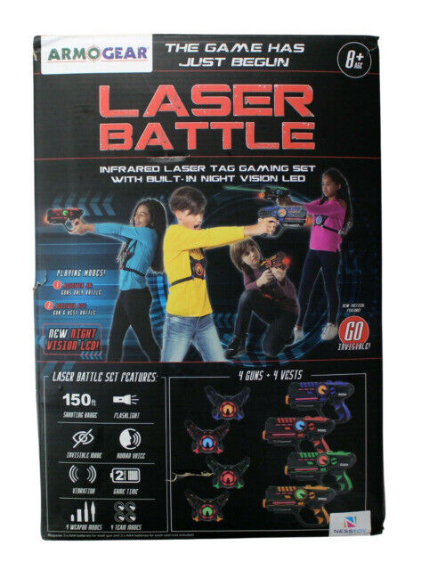 Infrared Laser Tag s and Vests - Laser Battle Mega Pack Set of 4