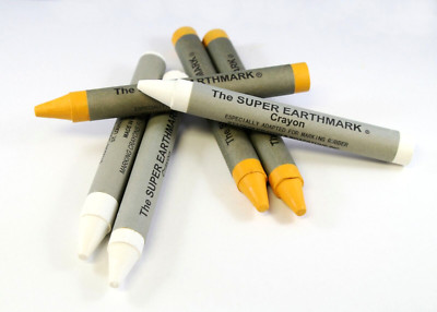 NEW Super Earthmark Ready Crayons 12CT Economical Rubber marker