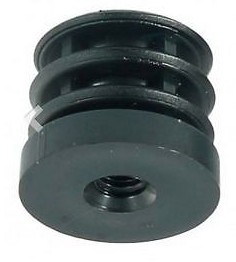 10x Gewindestopfen Rund 25 mm für mit Gewinde M8 Schwarz Lamellenstopfen - Bild 2 von 6
