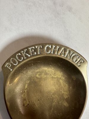 SOLID BRASS POCKET CHANGE DISH VINTAGE HANDMADE | eBay