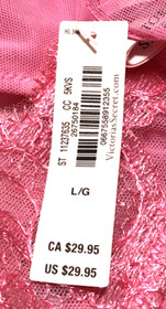 Victoria's Secret Dream Angels NWT Large Pink Boho Embroidery Brazilian Panty