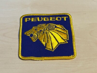 1980er Peugeot USA Patch Abzeichen Oldtimer NOS unbenutzt 3''x3,25'' Autos