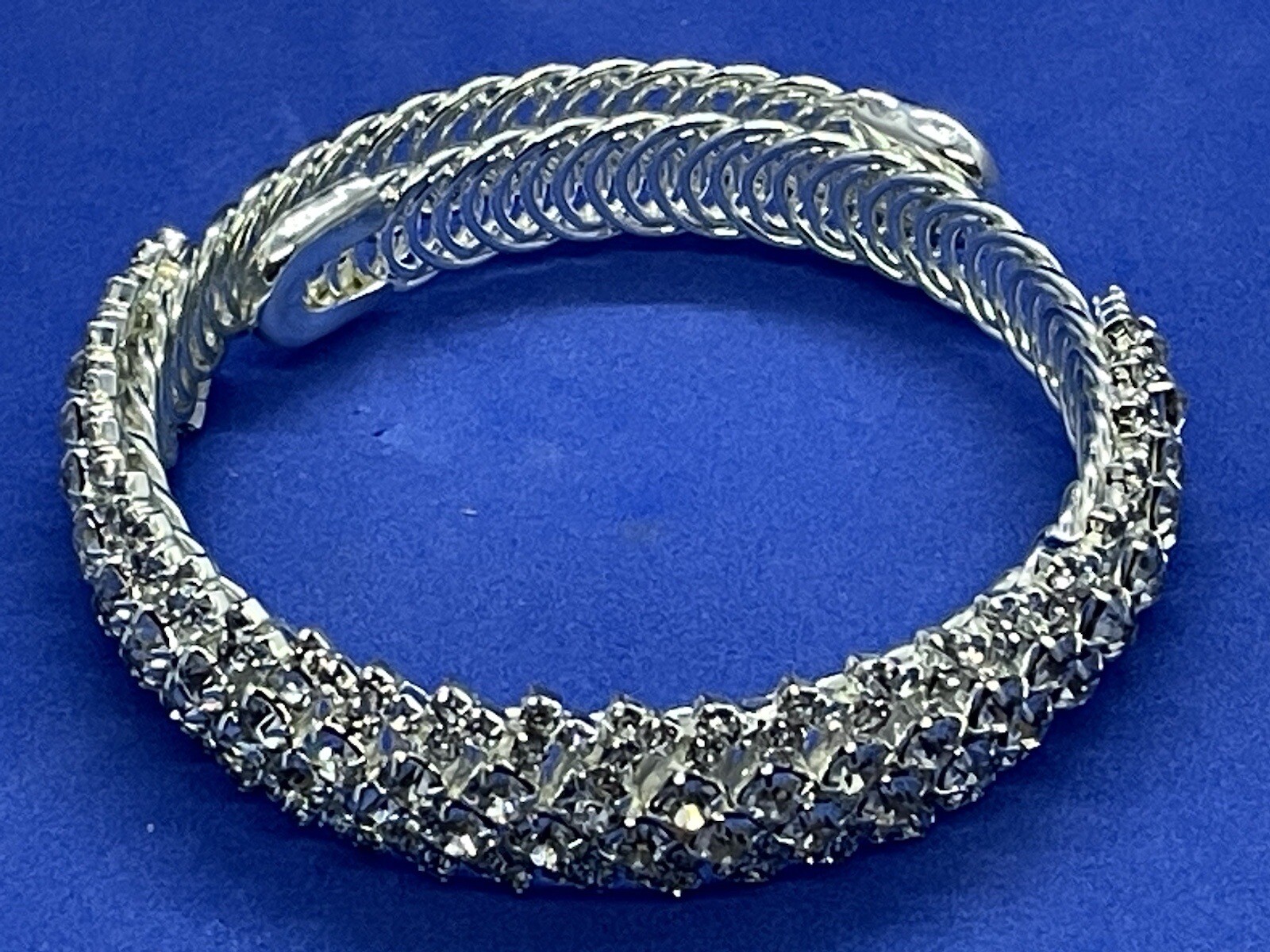 Silver RHINESTONE ADJUSTABLE BRACELET. - image 1