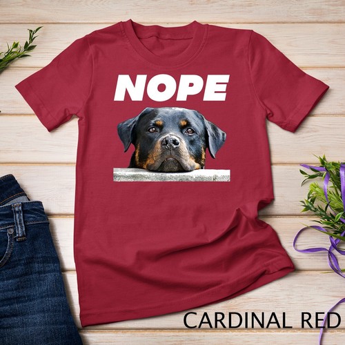 Rotweiller Nope Rottie Face Not Today Love My Rottweiler Dog Unisex T-shirt - Picture 3 of 15