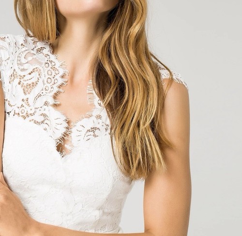 Boho wedding dress, vintage, lace, Retro , cotton-touch fabric, Size 12, New - Picture 14 of 23