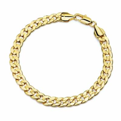 Armband Gold  Panzerarmband 18K vergoldet WASSERFEST Damen Herren B3363D1
