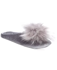 INC International Concept Womens Size 5/6 Pom Pom Velvet Clog Slippers $35 121
