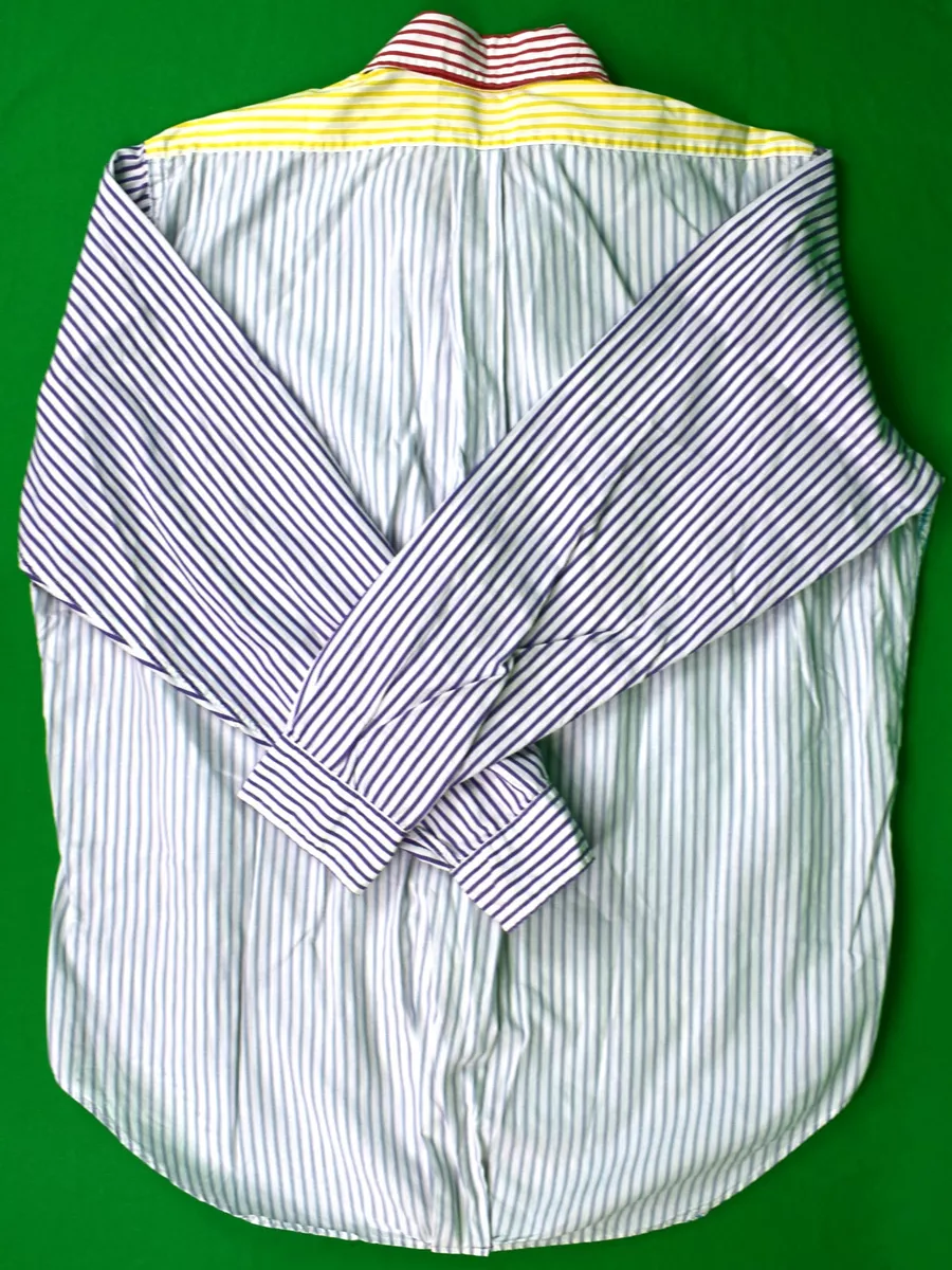 Brooks Brothers c1980s Multi Stripe BD Broadcloth Fun Shirt Sz 17-R