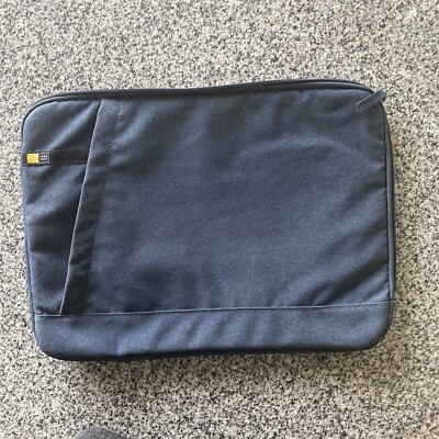 Case Logic Lap Top Computer Case Cover Bag Protector Blue Grey padded zipper
