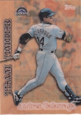 1997 Topps Team Timber Wood Insert ANDRES GALARRAGA #TT6 Rockies