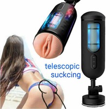 Male Automatic Masturbator Cup Sucking Machine Moan Vaginal Blowjob Lubricants