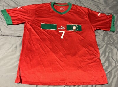 Morocco Puma Home Replica Soccer Jersey Hakim Ziyech #7 3XL Jersey