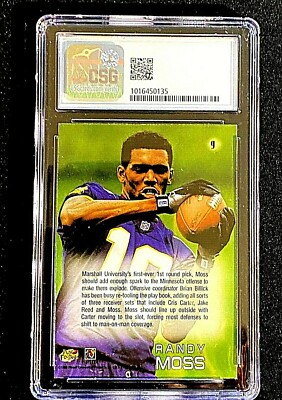 1998 Playoff Absolute Hobby Randy Moss Rookie Draft Picks Bronze