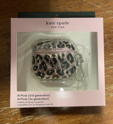 Kate Spade New York Clear Leopard Apple 3rd Generation AirPod Pro Case NEW 