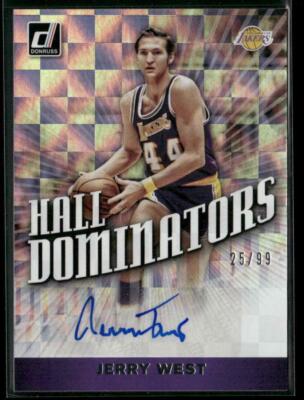 2019-20 Donruss #HD-JWS Jerry West Hall Dominator Signatures #/99