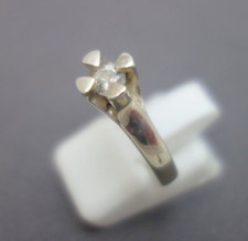 644. schlichter 925er Silber Ring Zirkonia Besatz klar rund G.54