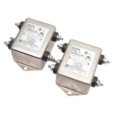 Lot of 2 Corcom 20VK6 F7357 Power Line Filter 1PH 20A 120/250VAC, Stud Terminals