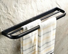 Oil Rubbed Bronze Wall Mounted Bathroom Towel Holder Double Towel Bars aba191