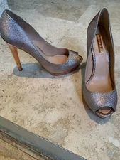 BCBGMAXAZRIA MA-DART BLUSH GLITTER STREAK Pumps, Classics  Size 10