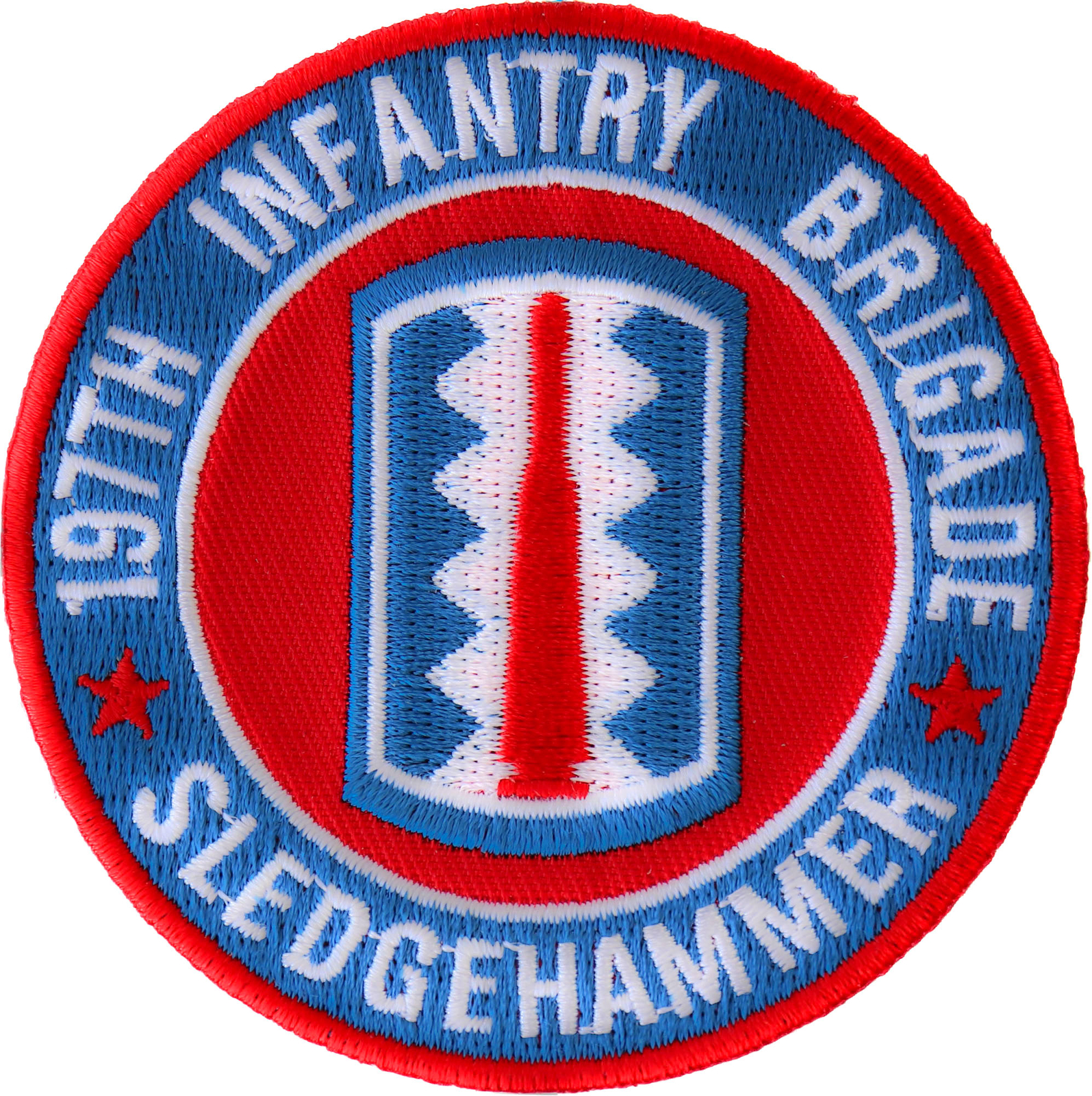 197th Infantry Brigade Iron on Patch Sledgehammer - 3x3 inch - P5125