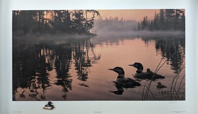 Daniel Smith ECHO BAY LOON FAMILY (HAND COLOR REMARQUE) #32/1150 EXTREMEMY RARE!