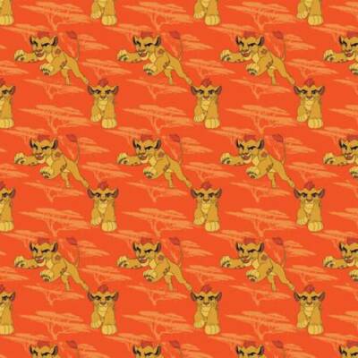 Fat Quarter Disney Lion Guard Kion On Orange 100% Quilten Baumwollstoff