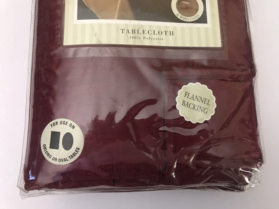 Ottawa Microfiber Flannel Backed Tablecloth Henna 58 x 104” Oblong Or Oval Sz - Image 4 of 4