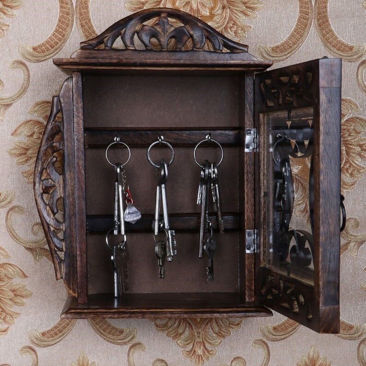 Wooden Key Holder-key house Key keeper Wall hanging key hanger Key