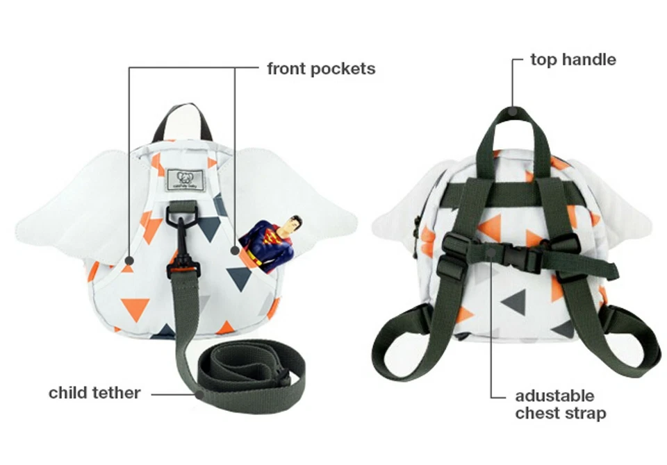  Mochila arnés de seguridad Little Angel arnés de seguridad para bebés mochila para niños pequeños Foto 4 de 4