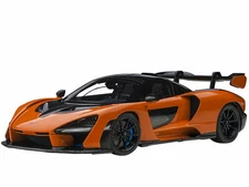 MCLAREN SENNA VISION VICTORY ORANGE & BLACK 1/18 MODEL CAR BY AUTOART 76078