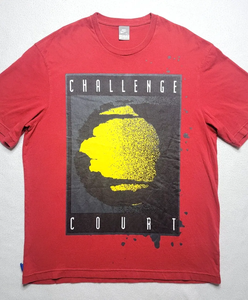 Vintage Nike Challenge Court T-Shirt Men&#039;s Size XL Red Andre Agassi | eBay