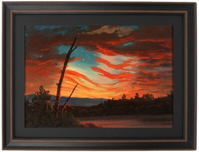 Framed Our Banner in the Sky by Frederic Edwin Church. 2 Sizes. Made in USA