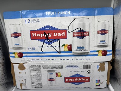 Signed Happy Dad Seltzer Empty Box By Kyle & Steve Will Do it Original Drop