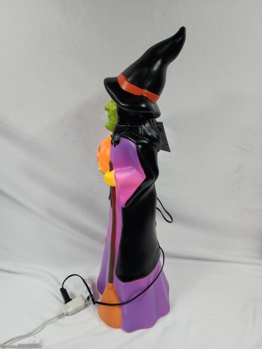 2023 Cracker Barrel Halloween Black Cat Pumkin Witch Blow Mold Set 24" Tall - Picture 19 of 24