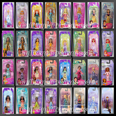 Disney Princess Small Doll Aurora Snow White Aurora Merida Ariel Raya 3.5'' 2024