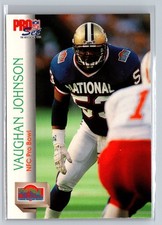 1992 Pro Set #410 Vaughan Johnson New Orleans Saints