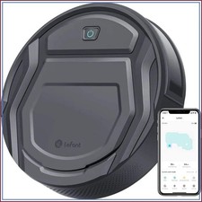 2200Pa Suction Robot Vacuum, 120 Min Runtime, WiFi/App/Alexa, Slim Auto-Charging