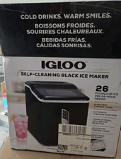 Iglu Schwarz Automatische Tragbare Arbeitsplatte Eiswürfel Maschine Selbstreinigend 