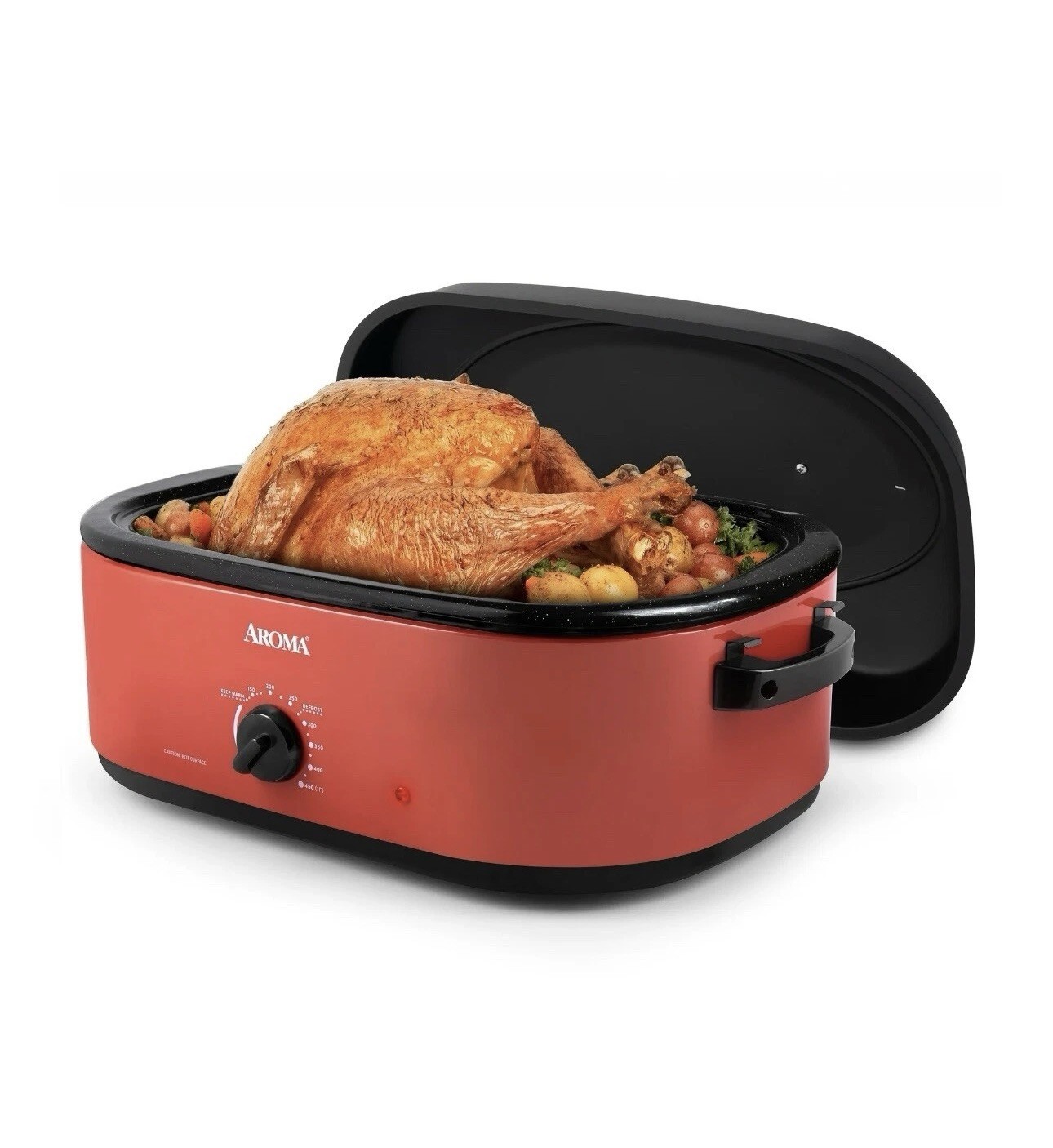 Aroma 18 QT. Roaster Oven Black (ART-718B) Fits 24LB Turkey 